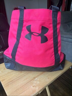 Under Armour Hot Pink and Black Canvas Tote